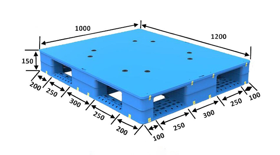 1200 x 1000 色付き積み重ね可能な FDA 承認の衛生的なプラスチック パレット
