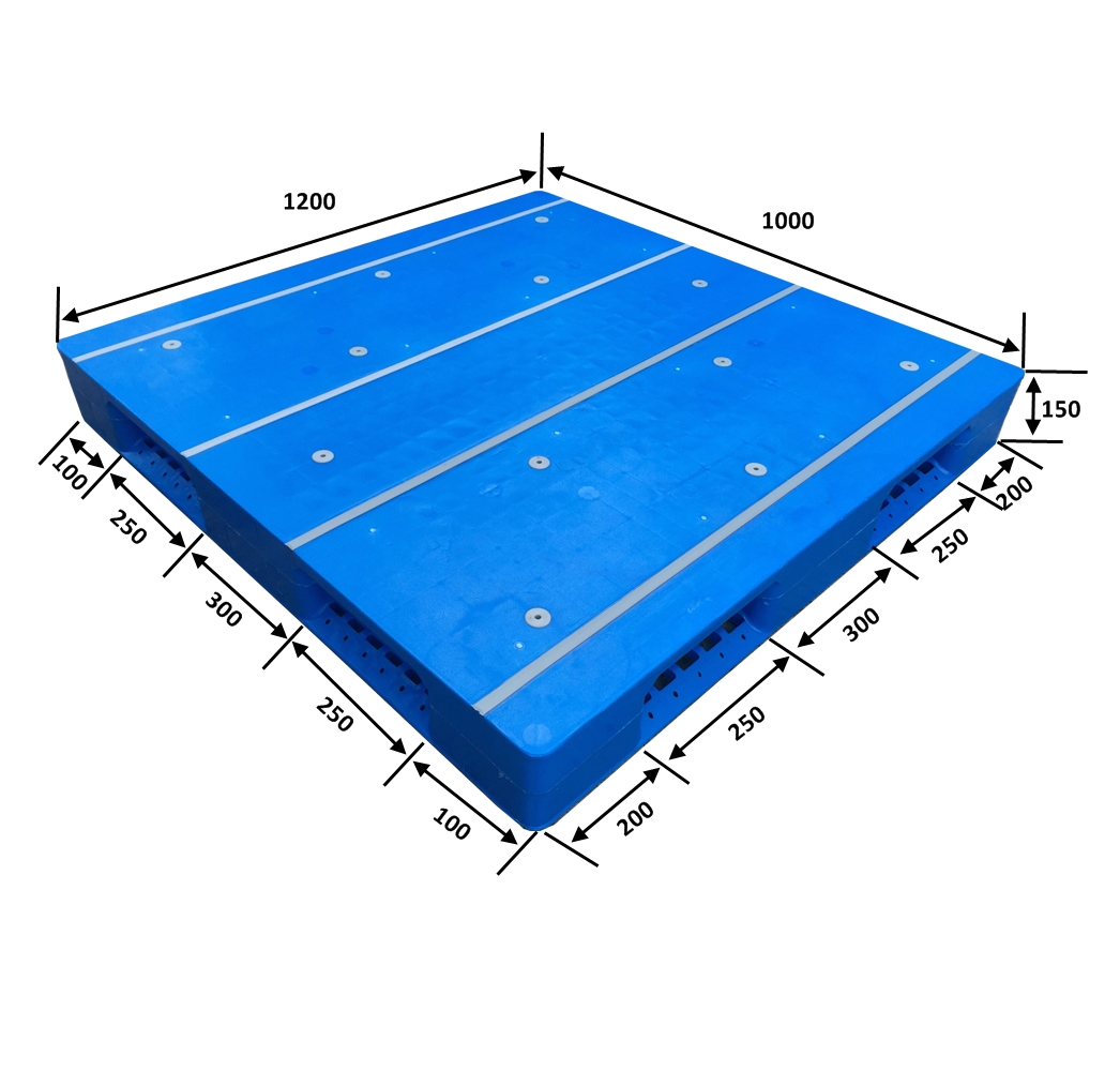 1200 x 1000 再利用可能、積み重ね可能な食品用衛生プラスチックパレット