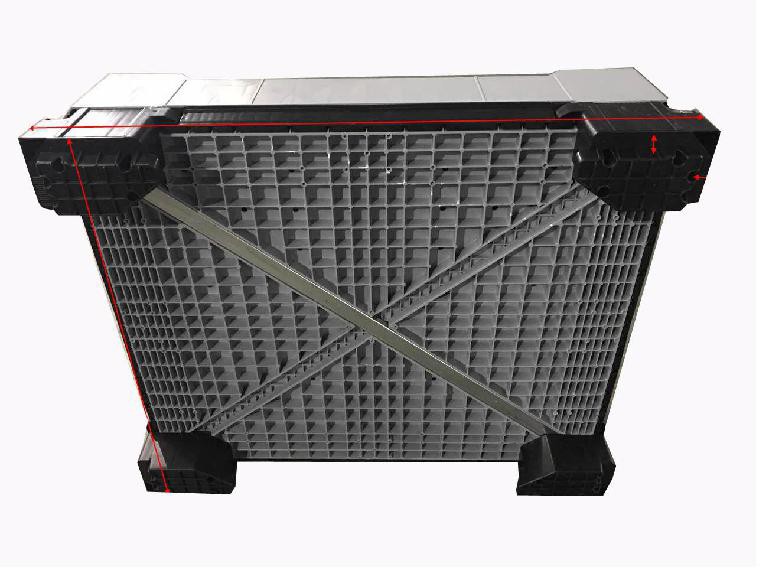 強化された折りたたみ可能な積み重ね可能な蓋付きプラスチックパレットボックス