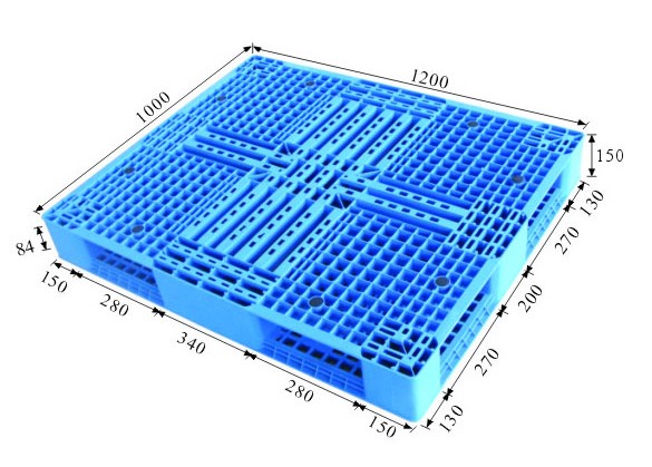 1200 x 1000 HDPE 射出成形された積み重ね可能なメッシュ プラスチック パレット