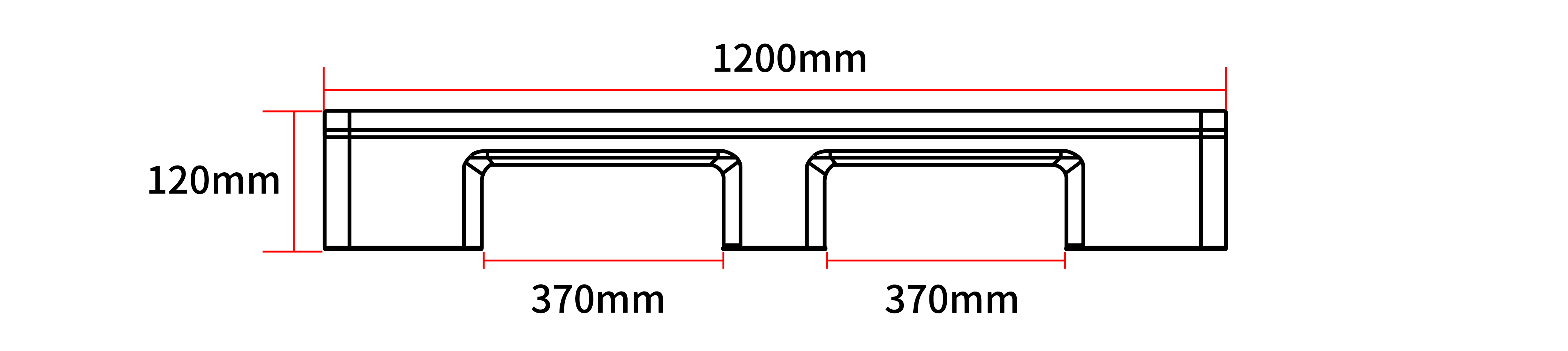 1200 x 1000 ラック収納可能なプラスチックパレット