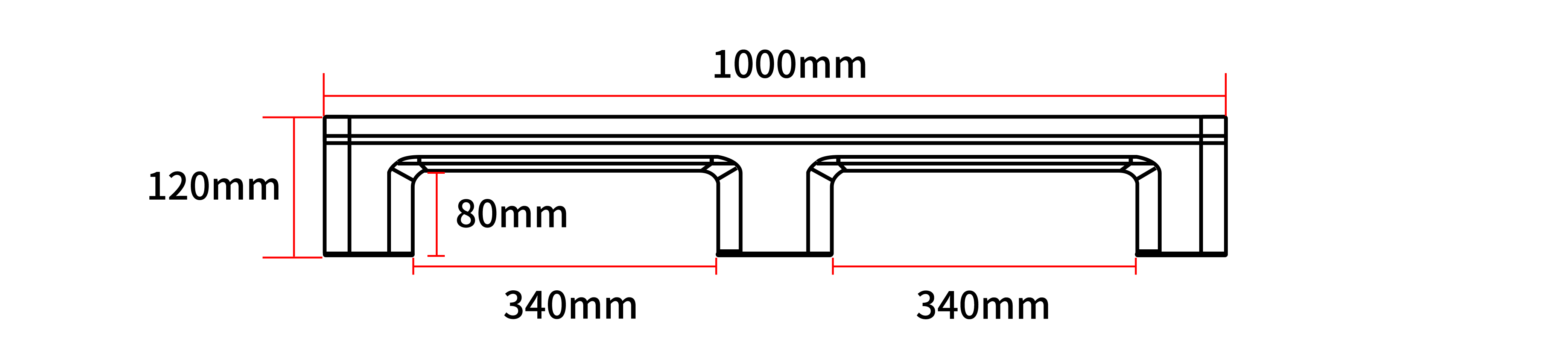 プラスチックラックマウントパレット 48x40