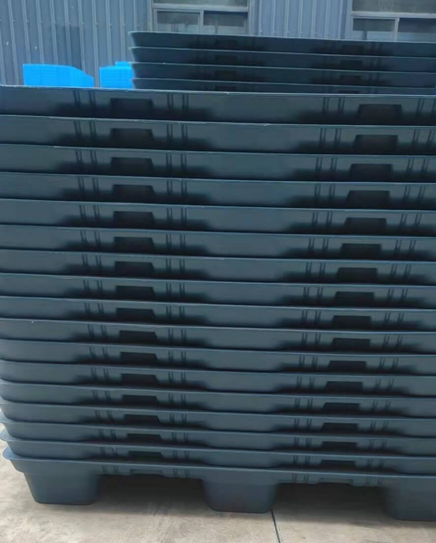 ブラックスクエアソリッドネスタブルリサイクルプラスチック輸送パレット