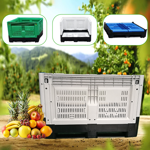 agriculture foldable plastic crates 農業用折りたたみプラスチック箱