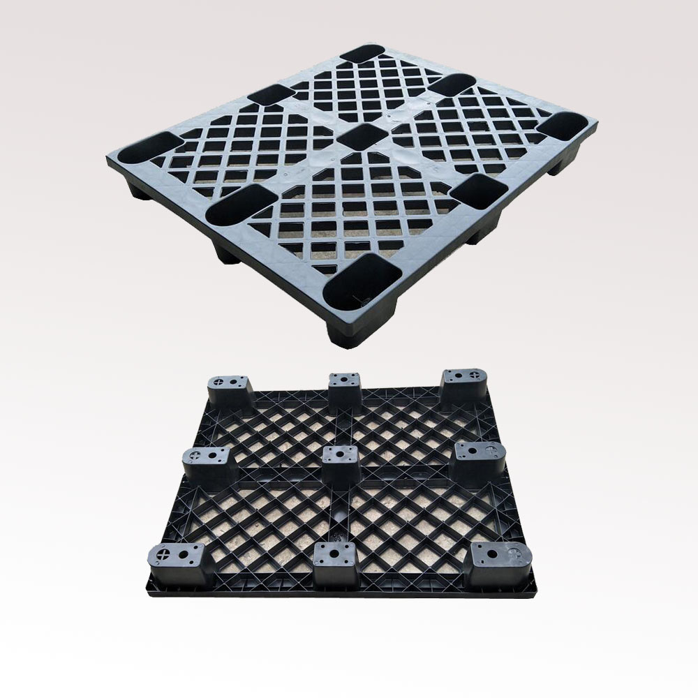1200 x 1000 ブラック軽量国際輸送用プラスチックパレット
