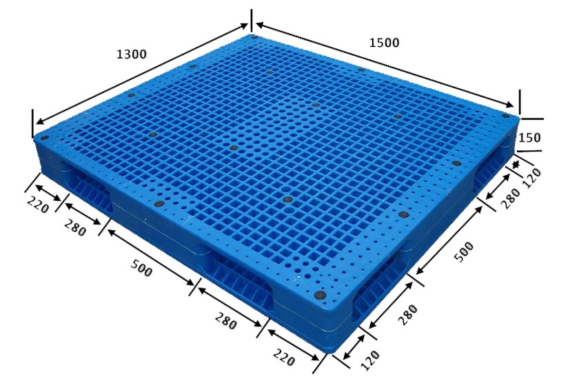 HDDFGNS1513A 中国メーカー大型プラスチック メッシュ二重積み重ねパレット