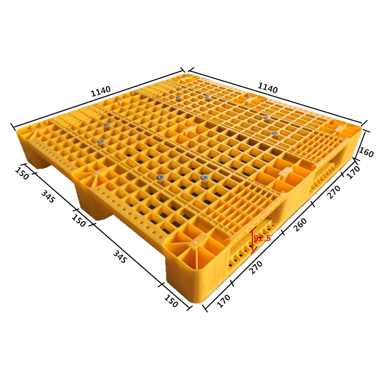 自動化のための黄色の正方形 HDPE ラックマウント可能プラスチック パレット