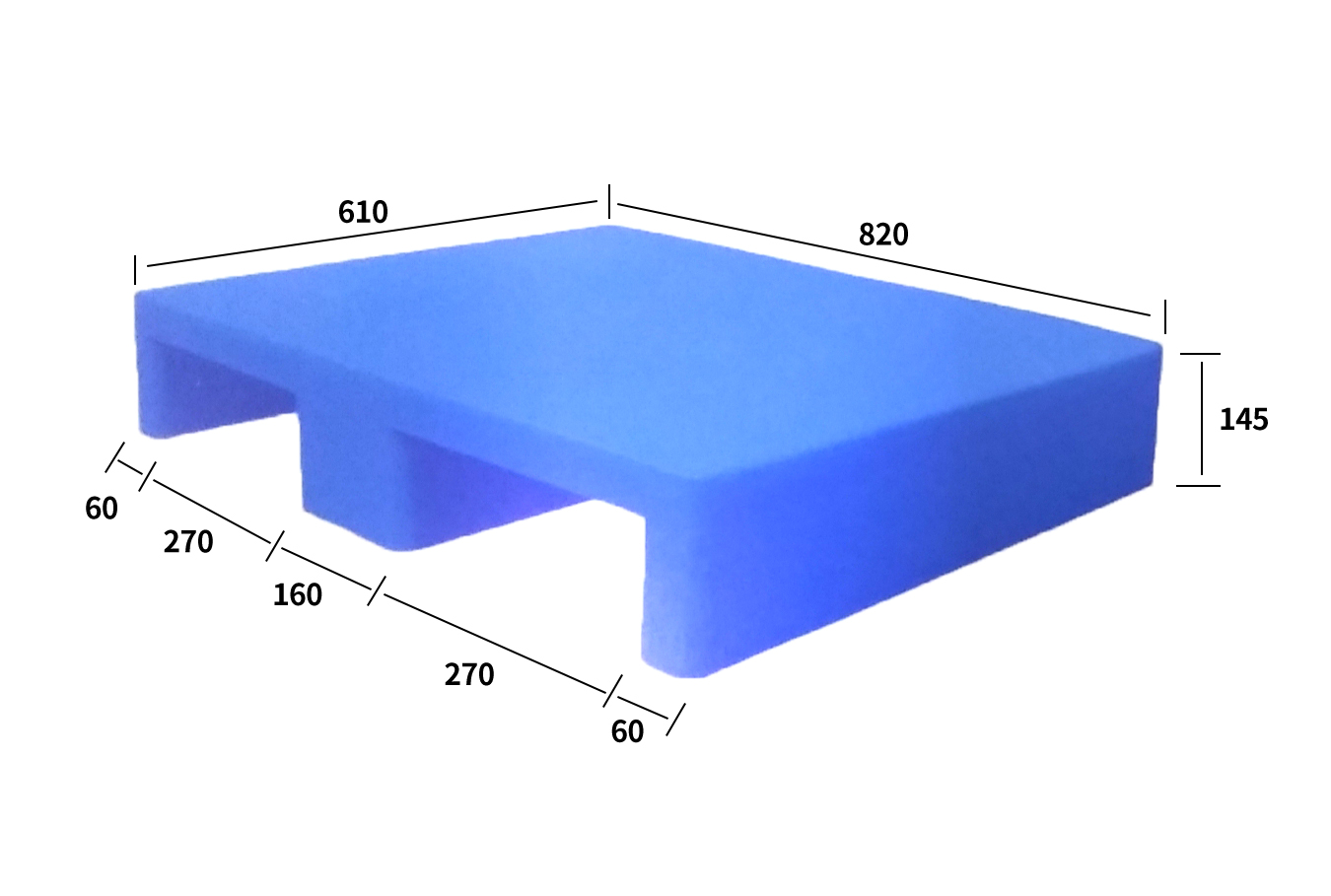 産業用黒小型PP固体ESDプラスチックパレット