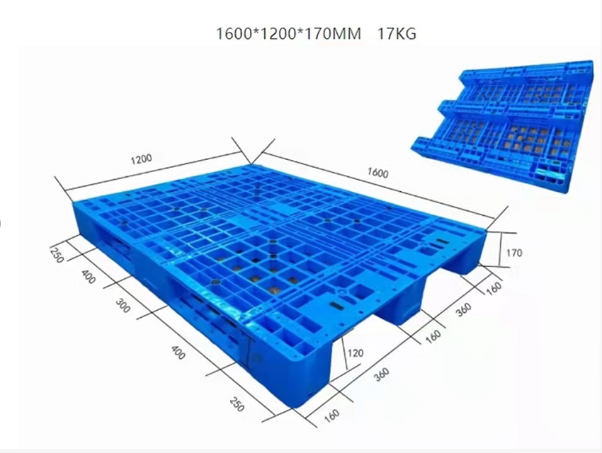オートメーション用の長いメッシュラックマウント可能なプラスチックフォークリフトパレット