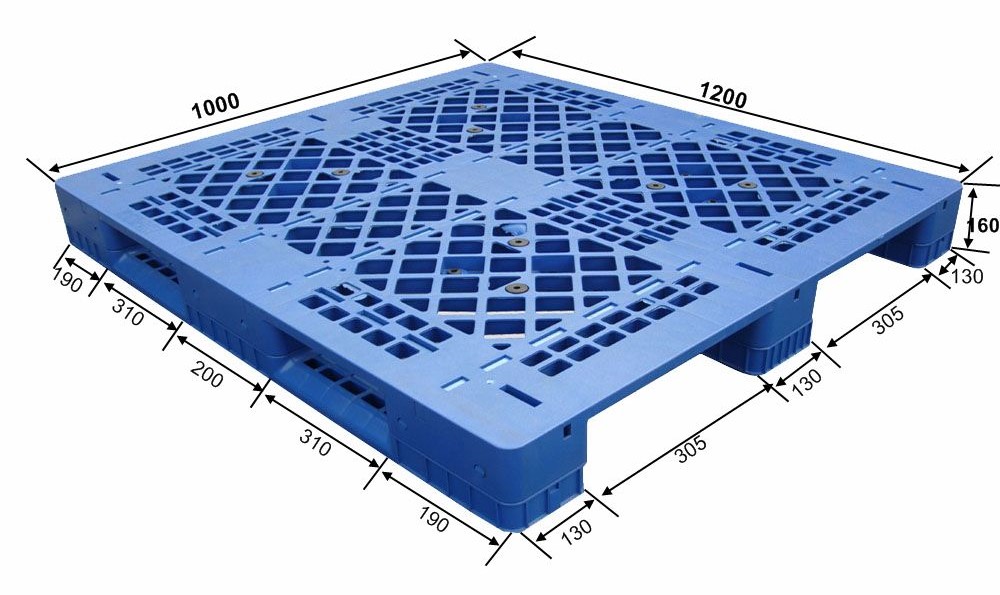 HD3RGWS1210H 48 x 40 入れ子式強化ラック収納可能プラスチック収納パレット