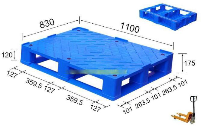 リップ付き特殊ソリッドトップ滑り止めプラスチックパレット