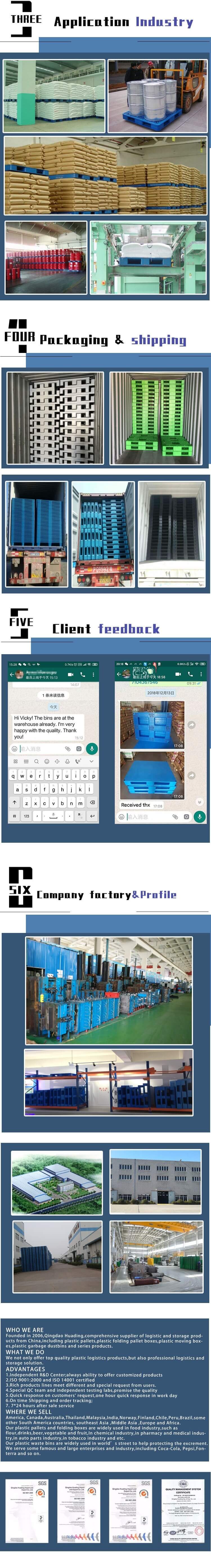 1200 x 800 ラック収納可能なプラスチックパレット