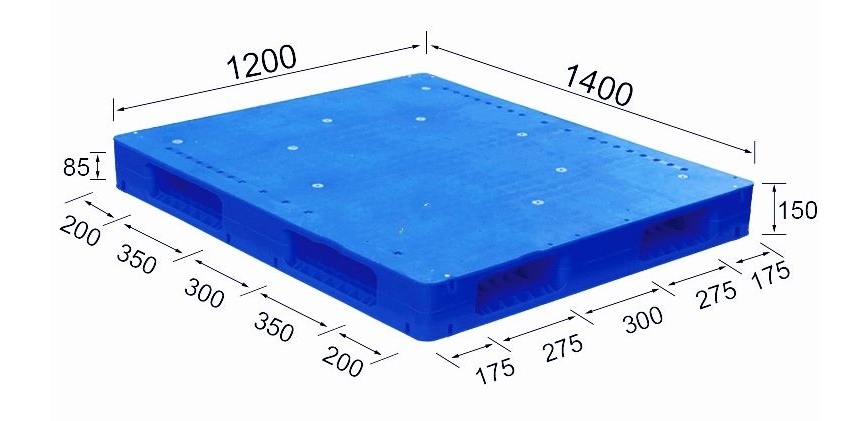 大型リサイクル難燃性リバーシブルプラスチックスタッキングパレット