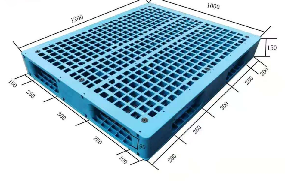 ISO サイズ PP 積み重ね可能なリバーシブル プラスチック パレット 48 x 40