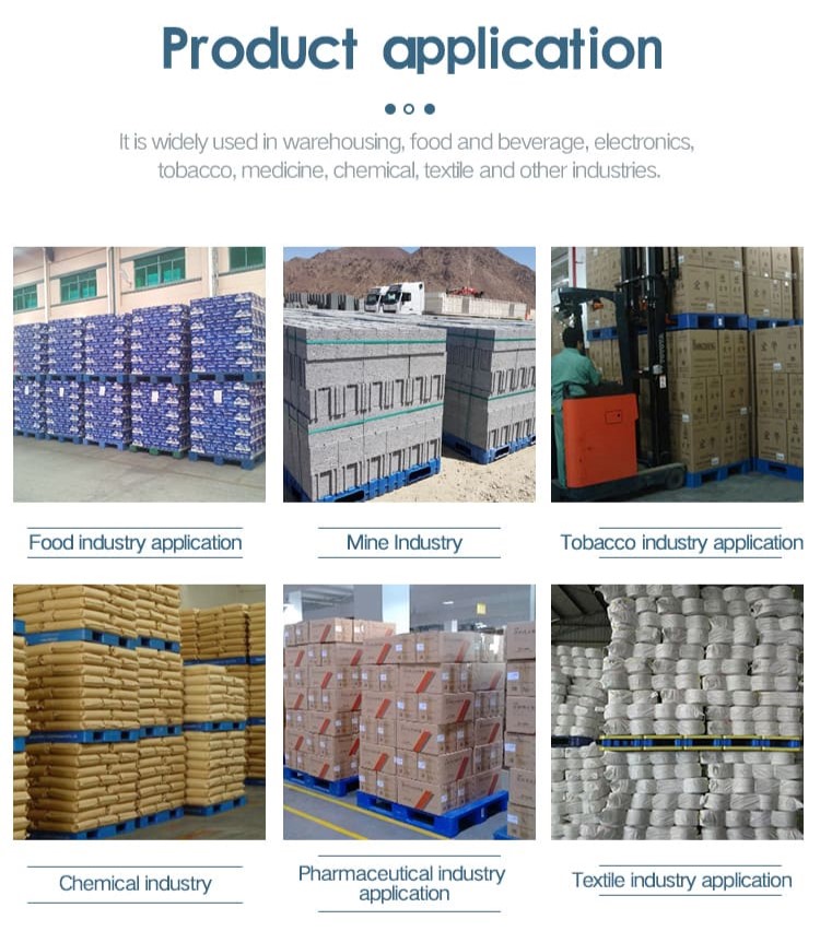 大型両面積み重ね可能なプラスチックパレットの用途