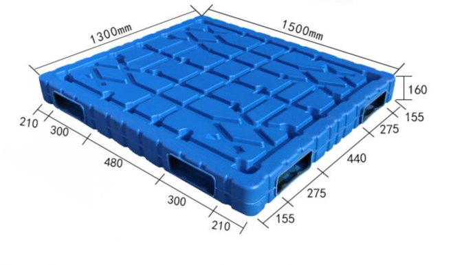 強力な積み重ね可能なリバーシブル HDPE ブロー成形プラスチック パレット