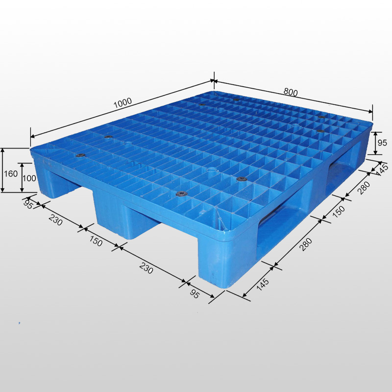 プラスチック パレット サプライヤー オープン デッキ & 底部 3 ランナー付きプラスチック パレット