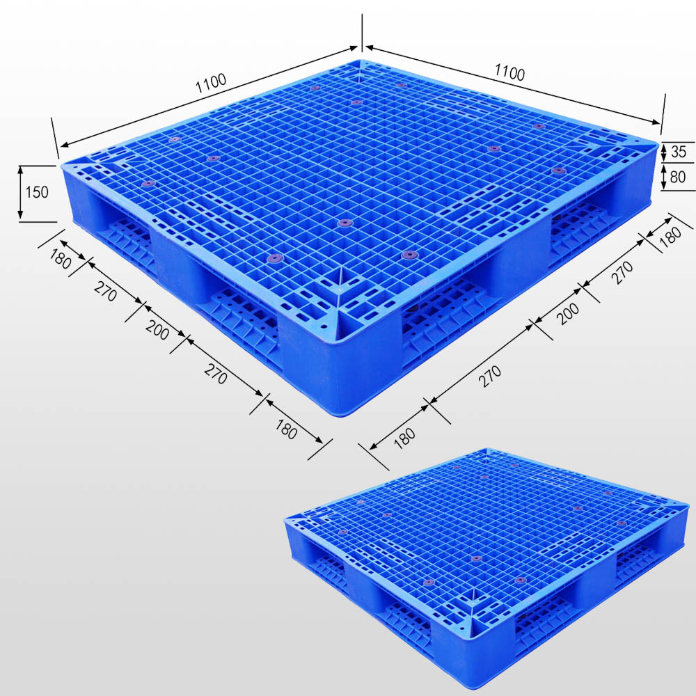  1100 X 1100 頑丈な二重積み重ねメッシュ プラスチック パレット