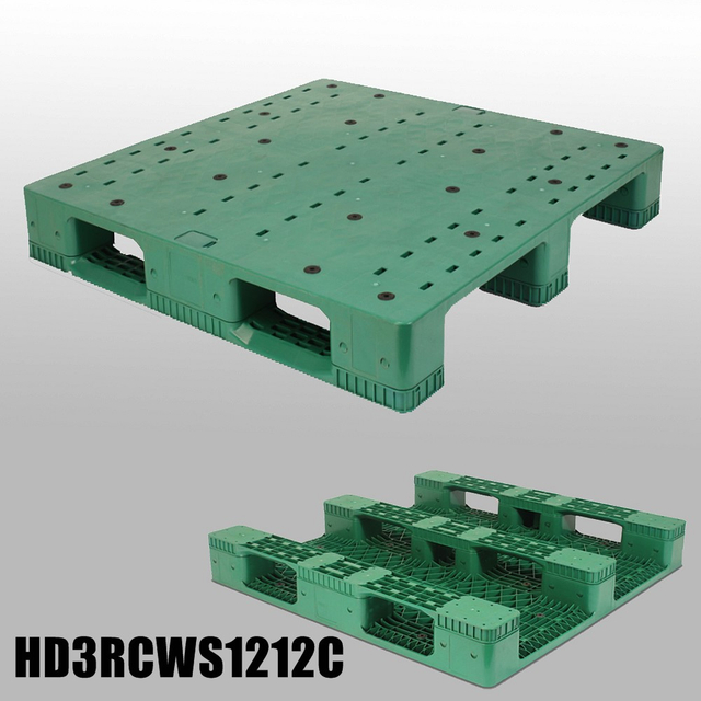 1200x1200 グリーンソリッドトッププラスチックラッキングパレット