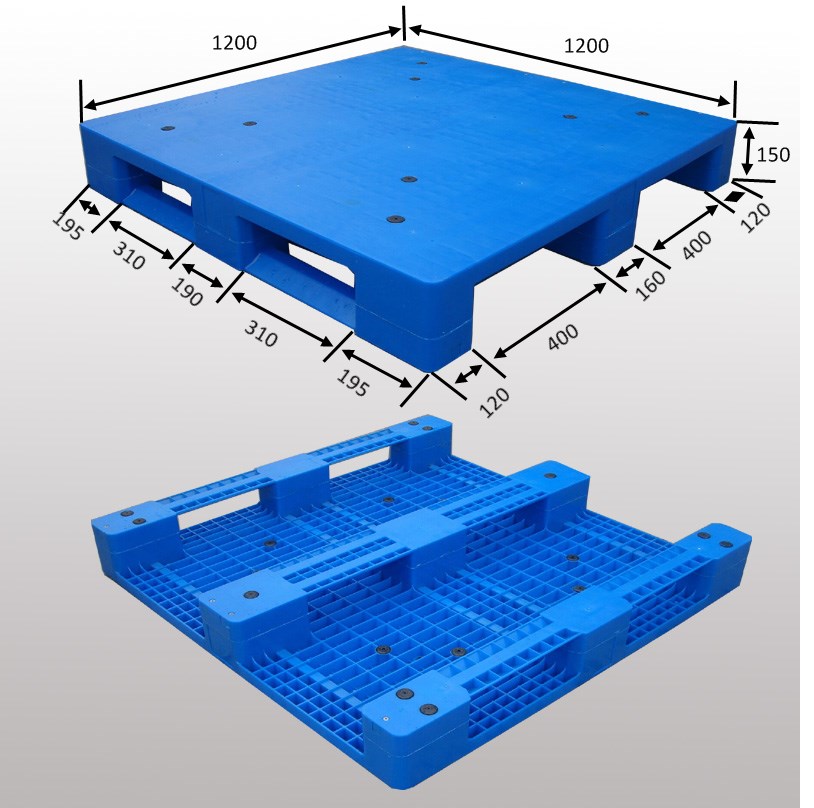 48 x 48 3 ランナー クローズド デッキ ネスト可能なプラスチック パレット