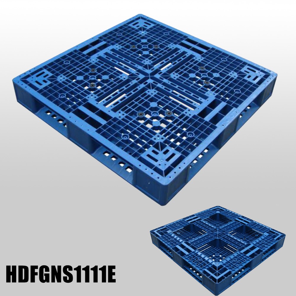 1100x1100 ポリエチレン射出成形の積み重ね可能なプラスチック スキッド パレット
