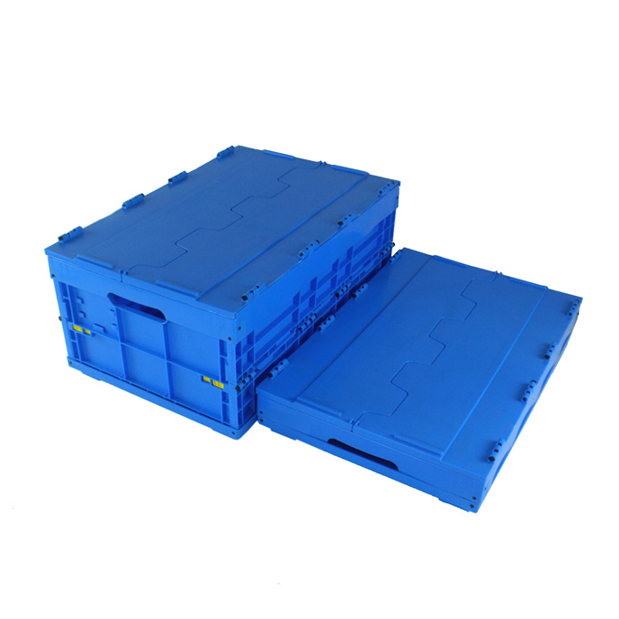 蓋付き折りたたみコンテナ 600x400x270