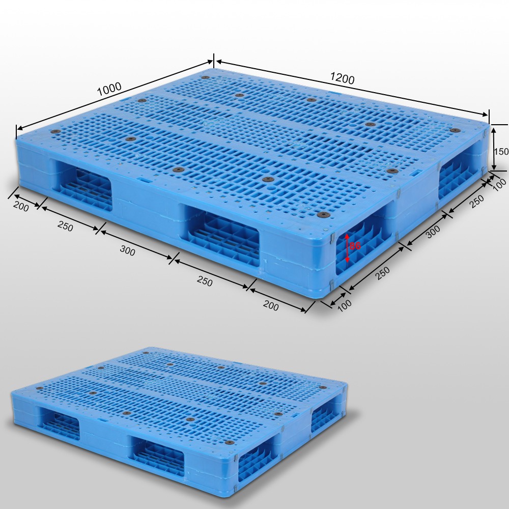 両面積み重ね可能なプラスチックパレット1200*1000*150mm