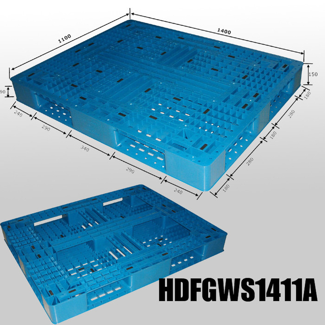 積み重ね可能な全周プラスチックパレット L1400*W1100*H150