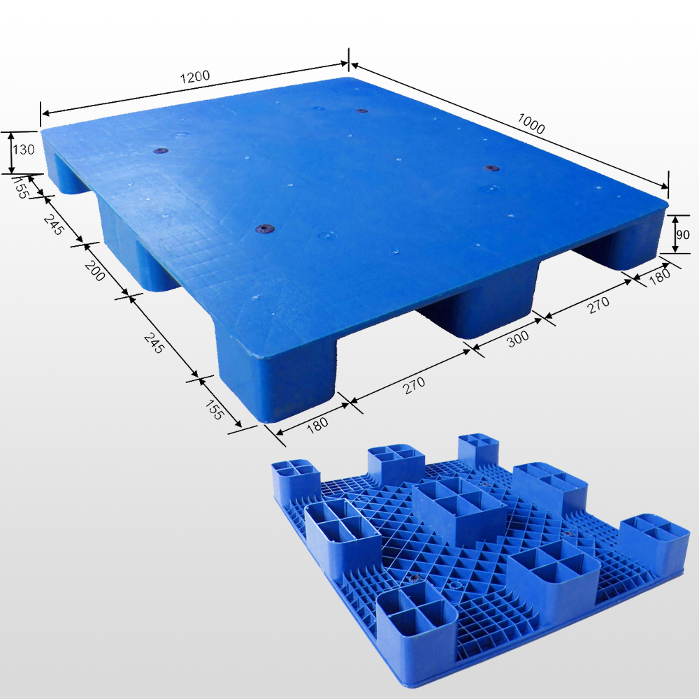 1200 x 1000 エコノミー再利用可能な工業用硬質プラスチックパレット