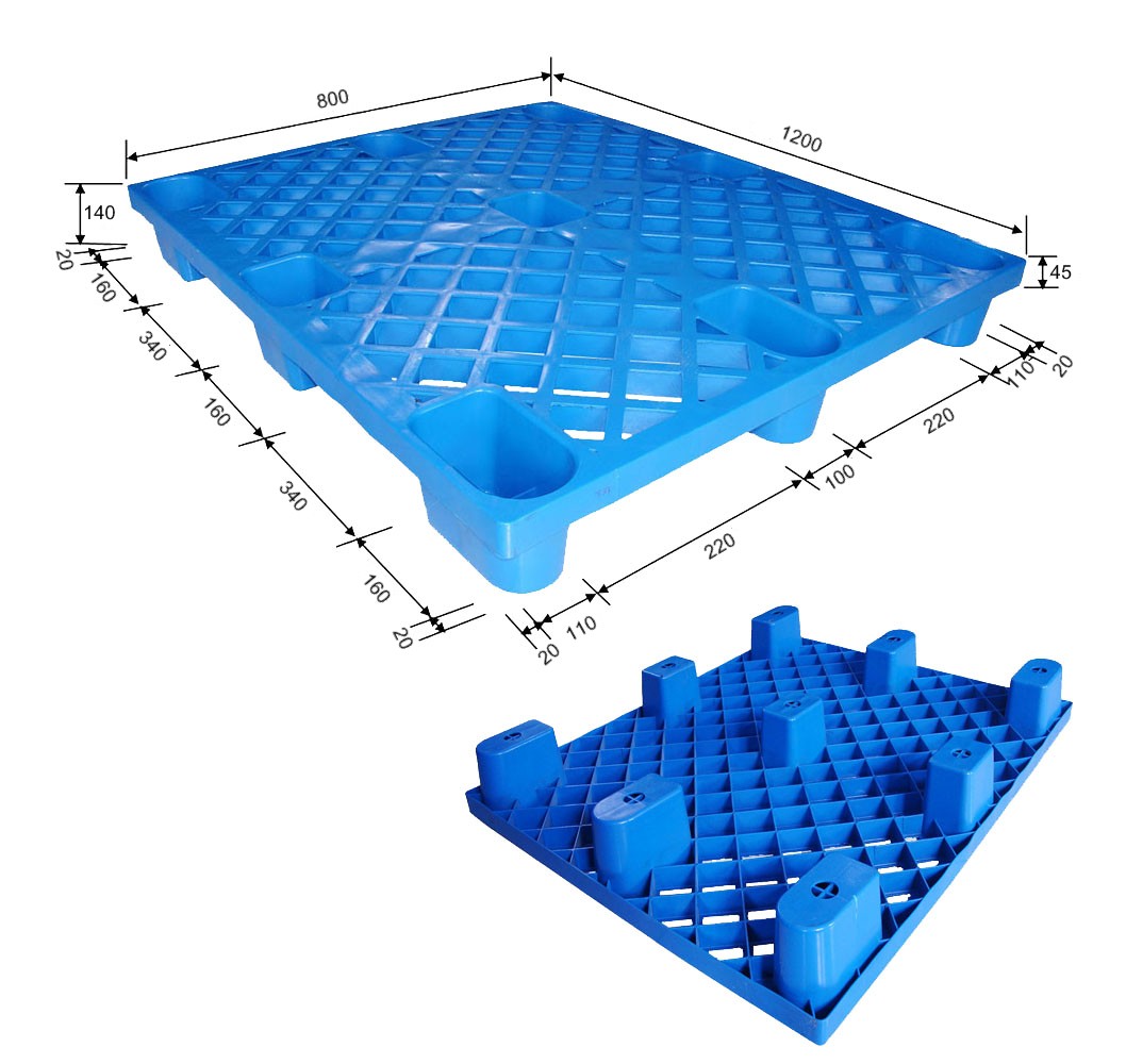 1200 x 800の軽量入れ子式ユーロプラスチック輸送パレットを輸出