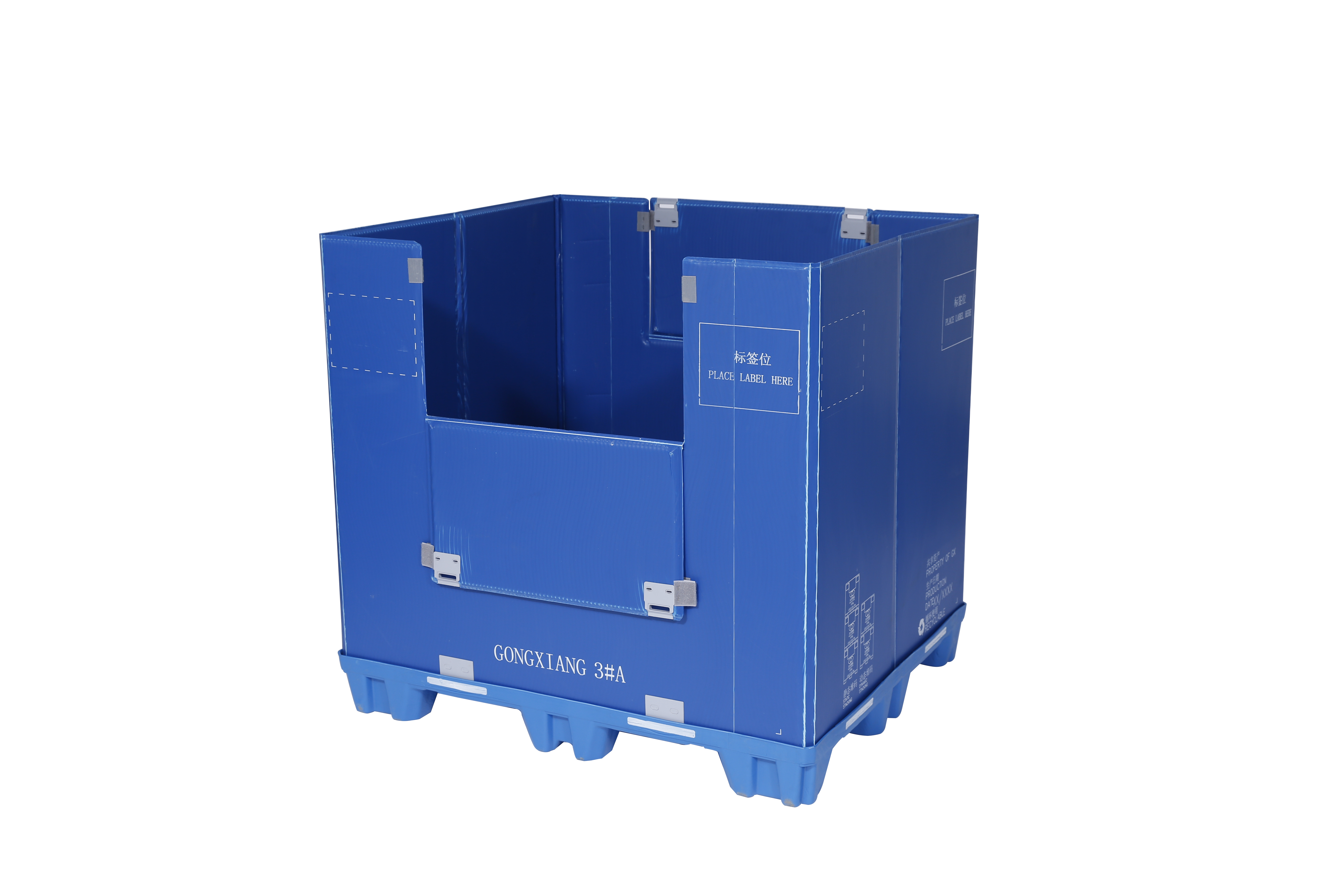 折りたたみ可能なパレットビン PP ハニカムスリーブパックボックス