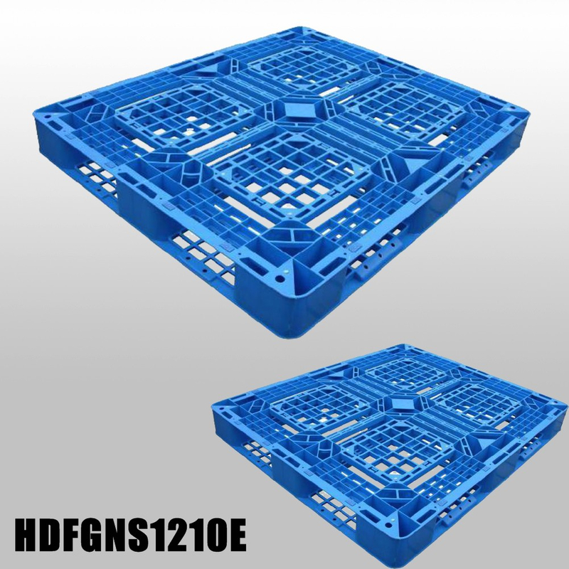 1200*1000 の全周オープン デッキ青い積み重ね可能なプラスチック パレット