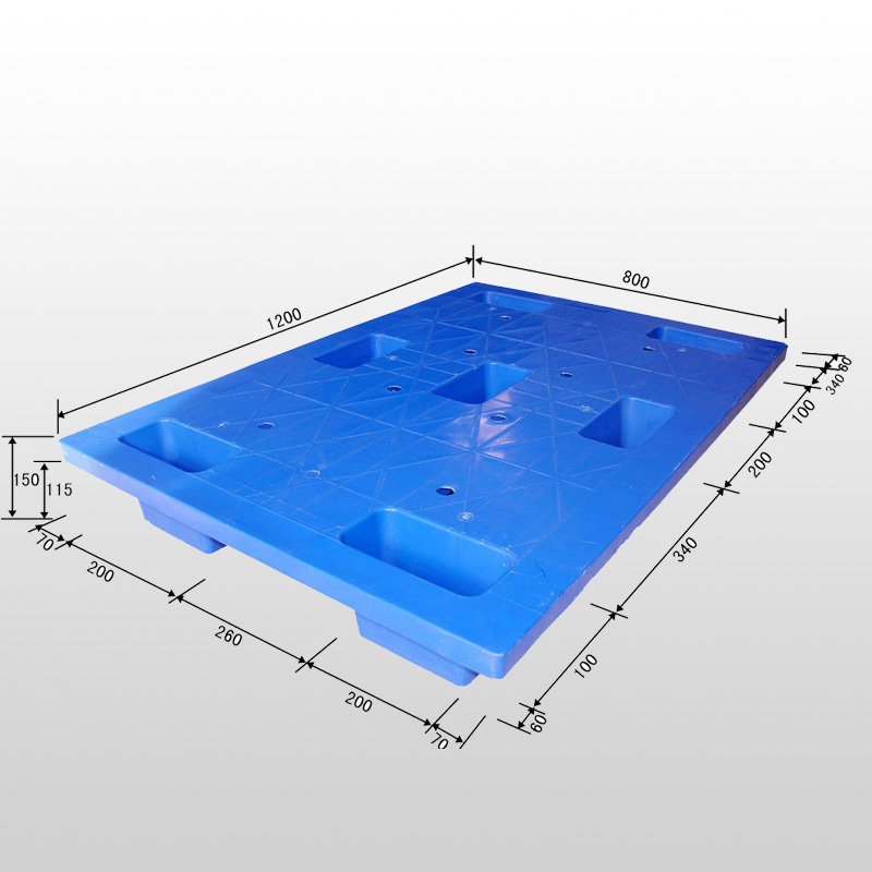 1200 x 800 固体中型入れ子式プラスチックユーロパレット