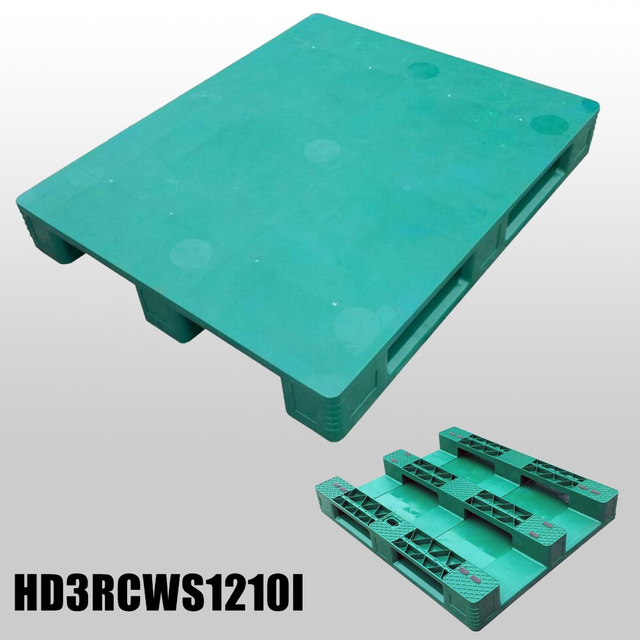 1200 x 1000 グリーン高耐久入れ子式プラスチックラックマウントパレット