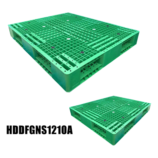 40 x 48 倉庫積み上げカラーグリーンプラスチックパレット
