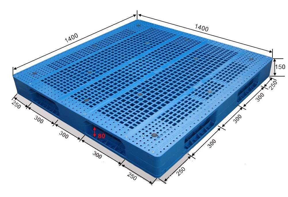 大型オープンデッキ頑丈な包装保管プラスチックパレット