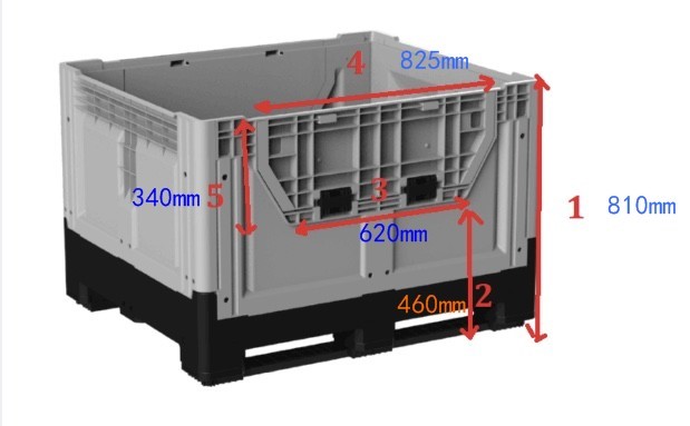 閉じた壁とグリッド底の再利用可能な保管プラスチック パレット コンテナー
