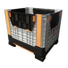 HDPE 積み重ね可能な折りたたみ可能なプラスチックパレット収納箱（蓋付き）