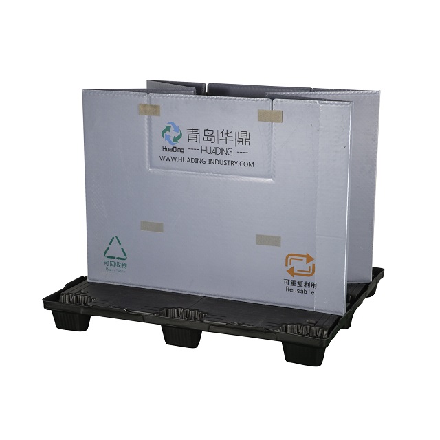 蓋付き大型折りたたみプラスチックパレットスリーブパックコンテナ