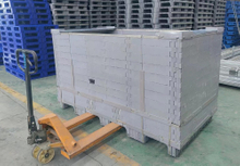 2180x1120x1100 大型ラックマウント可能な折りたたみ可能なプラスチックモジュラーパレットボックス