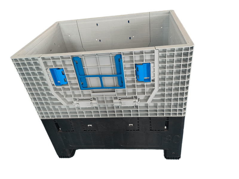 800x600x760 再利用可能な固体 FLC 折りたたみ式プラスチック パレット ボックス