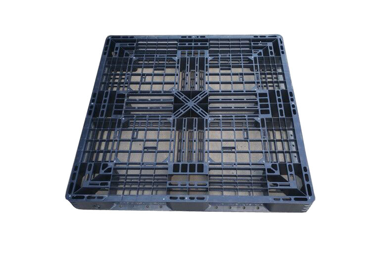 1100 x 1100 軽量黒リサイクル プラスチック輸出輸送パレット