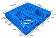 1100x1100 4ウェイスチール強化倉庫メッシュプラスチックパレット