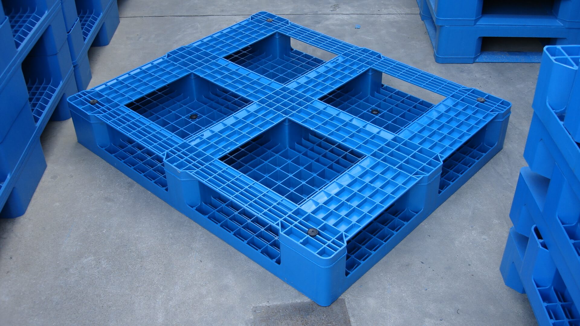 48 x 40 青色固体衛生プラスチックパレット保管用