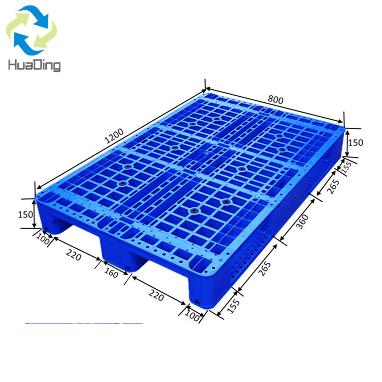 1200x1000 3 ランナークローズドデッキラックマウント可能プラスチックパレット 