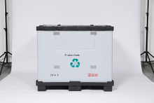 アクセスドア付き折りたたみ式PP固体プラスチックパレットパックコンテナ