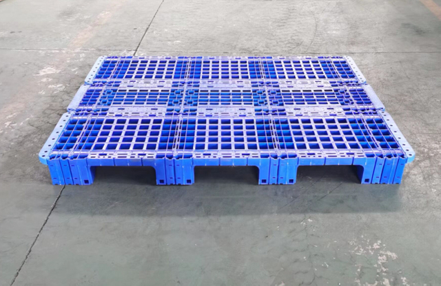 HDPEオープンデッキ3ランナーモジュラータイププラスチックパレット