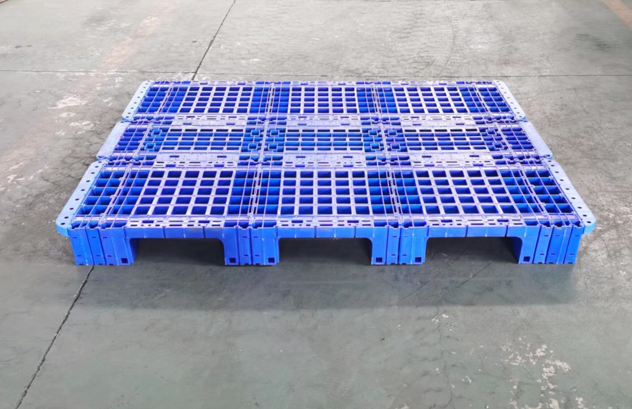 HDPEオープンデッキ3ランナーモジュラータイププラスチックパレット
