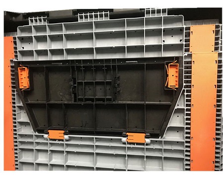 HDPE 積み重ね可能な折りたたみ可能なプラスチックパレット収納箱（蓋付き）