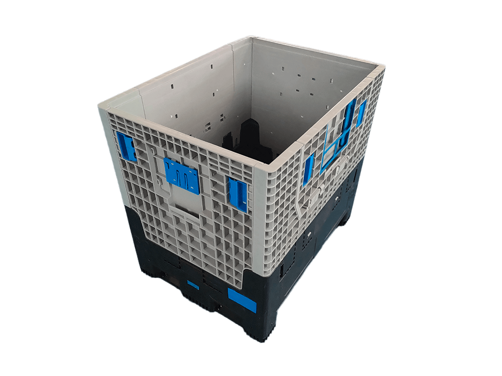 800x600x760 再利用可能な固体 FLC 折りたたみ式プラスチック パレット ボックス